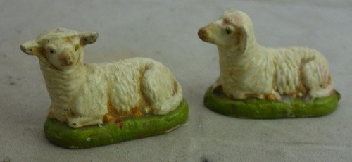 Alte krippefiguren schafe - alte,