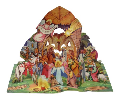 Weihnachtskrippe pop 70er - pop, up