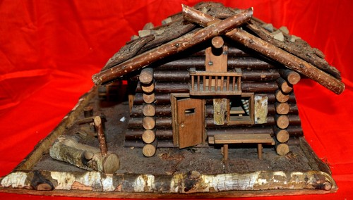 Weihnachtskrippe,Almhütte,Ein