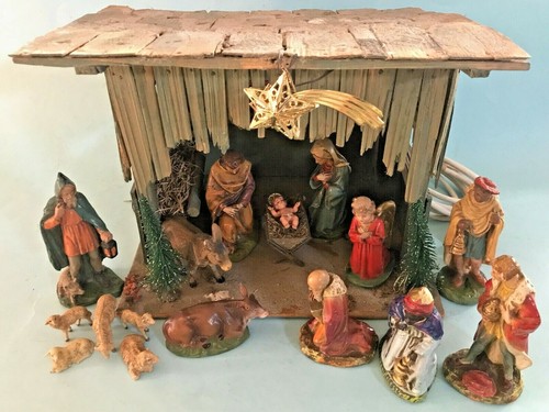 Weihnachtkrippe 16x figur - 16x,
