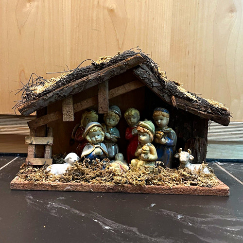 Edle vintage weihnachtskrippe - edle,